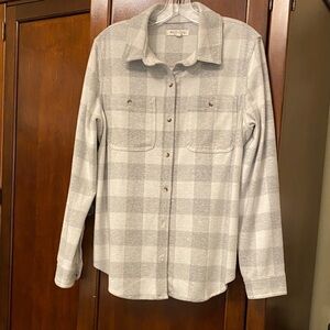 Workshop Republic Clothing Light Gray Checkered Shirt
